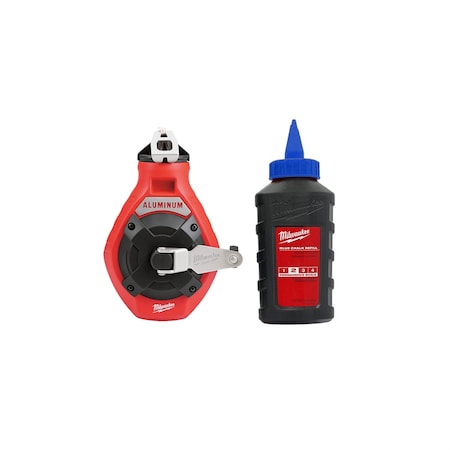 Milwaukee Tool 100 Ft. Aluminum Precision Line Chalk Reel Kit with Blue Chalk 48-22-3992